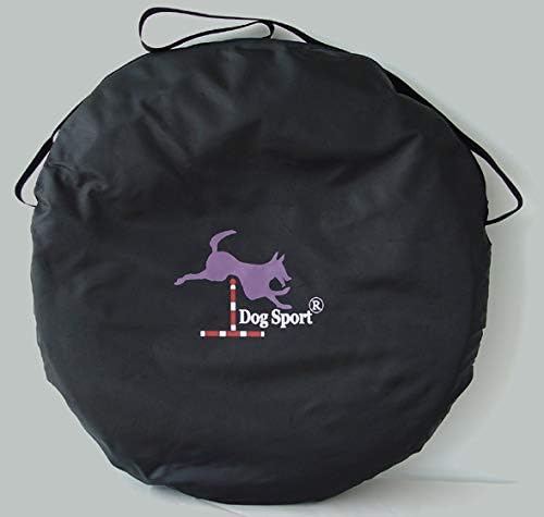 18' Dog Agility Tunnel with Stakes, Multiple Colors Available (Burgundy)