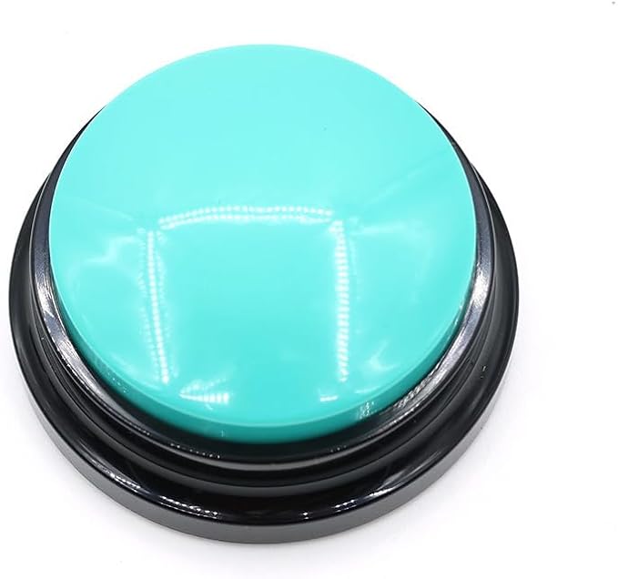 Dog Talking Buttons for Communication, Recordable Pet Training Buzzers with 30 Seconds Voice Recording, Interactive Dog Speech Buttons for Puppy Learning, Communication & IQ Training Toys (Turquoise)
