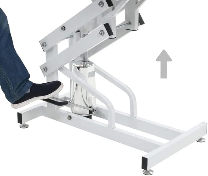 Hydraulic Pet Dog Grooming Table for Large Dogs, Heavy Duty Grooming Table with Adjustable Arm Noose, Maximum Capacity Up to 330 lbs, 42.5''/Purple