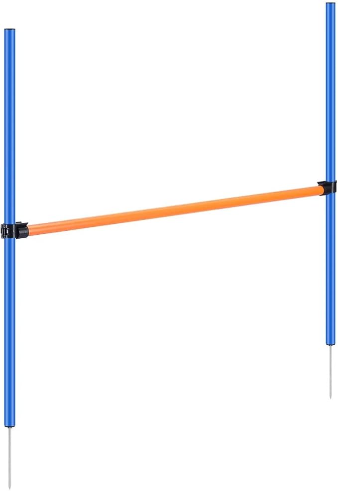 PAWISE Dog Agility Training Equipment,Pet Training Hurdles & Weave Poles Set with Adjustable Jump Bar,Outdoor Dog Obstacle Course for Backyard Exercise, Portable Dog Agility Kit for Shepherd Malinois