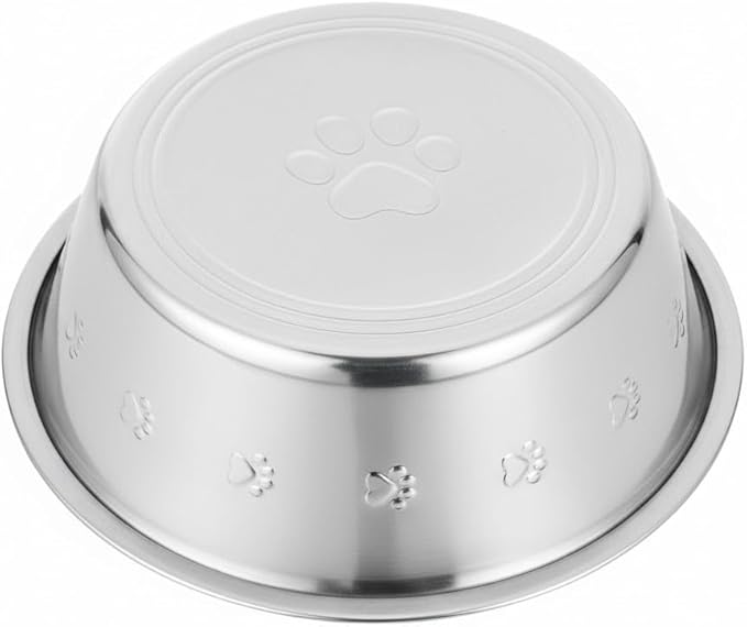 2-Pack Stainless Steel Dog and Cat Bowls 2.5 Cups (0.6L), Durable Metal Pet Food & Water Dish for Small Pets – Rust-Resistant