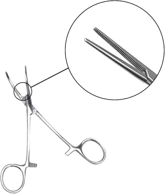 Dog Ear Hair Removal Tool, Dog Ear Plucking Tool Dog Ear Hair Remover Pets Ears Nose Hair Puller Stainless Steel Grooming Cleaning Clamp with Curved Tip Tweezers for Pet Cat Trimmer Accessories(small)