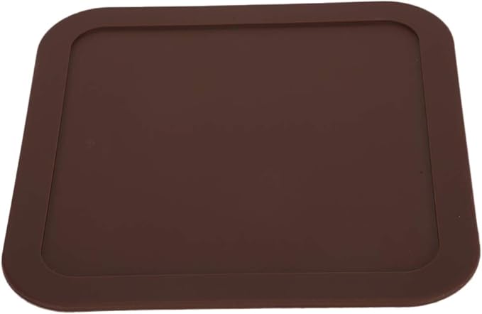 Non-Slip Silicone Pet Feeding Mat for Cats and Dogs, Dog Bowl Mat with Raised Edge, Spill Proof Placemat for Food and Water Bowls, Easy Clean Protects Floors, 8.6x8.6 Inches Gray