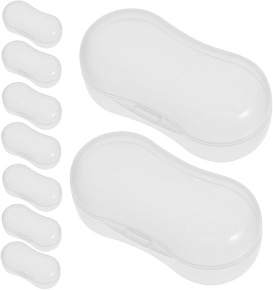 Hemobllo 20-Pack Clear PP Finger Toothbrush Travel Case – Dustproof Snap-Lock Storage for Dog & Baby Dental Care, Portable Organizer for Pet Grooming Kit & Diaper Bag