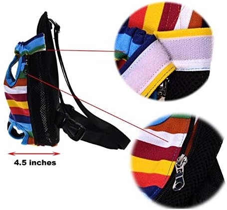 Pet Dog Carrier Backpack Mesh Camouflage Outdoor Travel Products Breathable Shoulder Handle Bags for Small Dog Cats (XL, Rainbow)