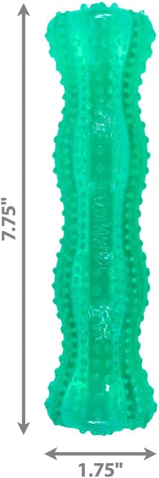 KONG Squeezz Dental Stick - Dog Toy for Cleaning Teeth - Flexible Chew Toy for Gentle & Mild Chewers - for Medium/Large Dogs