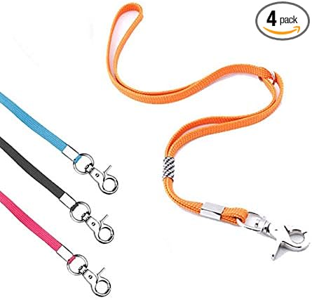 CLCK 4 Pack Pet Dog Grooming Loops - Nylon Restraint Noose Adjustable Fixed Dog Cat Safety Rope for Pet Grooming Table Bathtub Dog Bathing Supplies - 22 inches (4Pack)