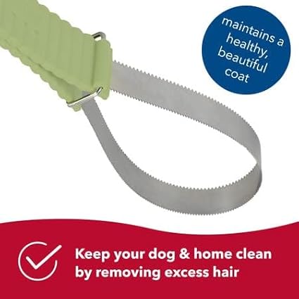 Coastal Pet Safari Dual-Sided Dog Shedding Blade - Stainless Steel Grooming Blade for Thick Coats - For Dogs with Short and Long Hair - Medium-Large - 10" x 3.25"
