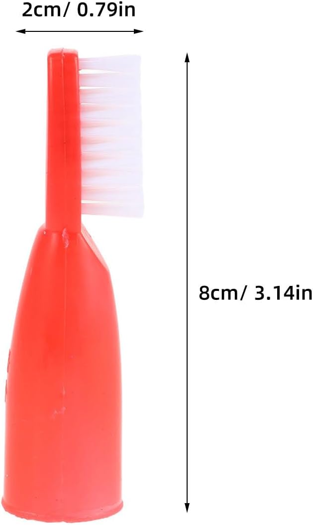 Veemoon 20pcs Finger Toothbrush Gloves Toothbrush Prison Teethbrush with Finger Sleeve Portable Mini Fingerbrush for Pet Dog Cat Teeth Clean