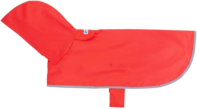RC Pet Products Packable Dog Rain Poncho, Crimson, Medium