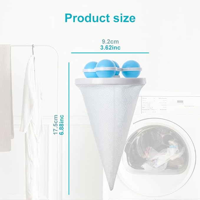 3Pcs Pet Hair Remover for Laundry, 2026 New Floating Hair Filtering Mesh Removal, Reusable Lint Catcher for Washing Machine (Pink)