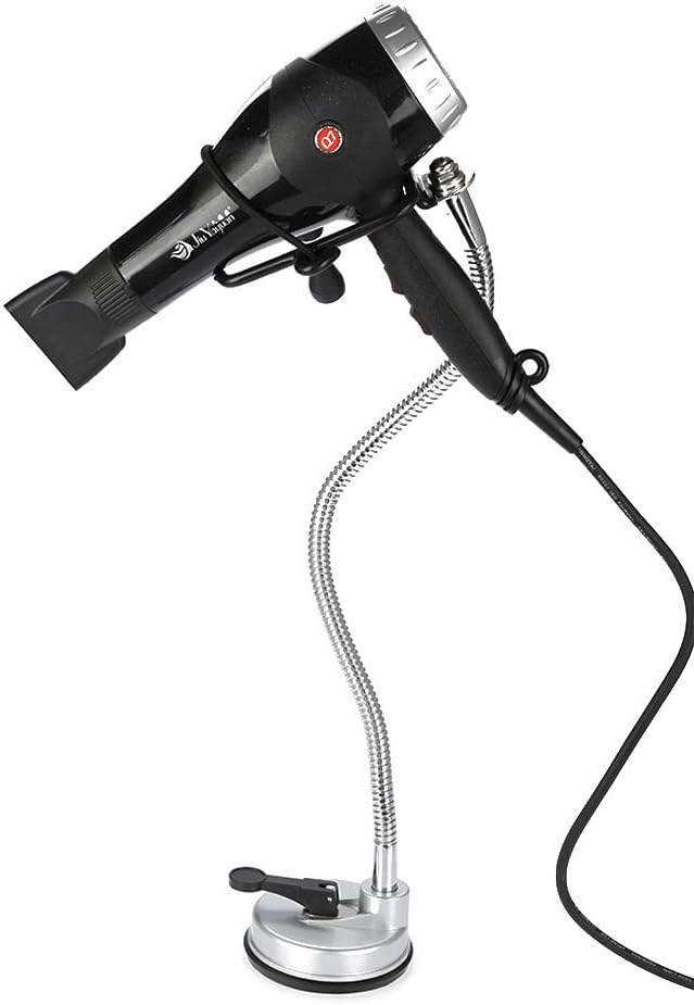 Hair Dryer Stand, Blow Dryer Stand, 360 Degree Rotating Lazy Hair Dryer Stand Hand with Heavy Base, Adjustable Height Standing Hair Dryer, Blow Dryer Holder for Countertop
