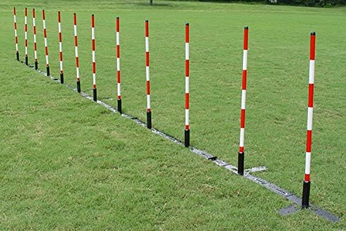 DogSport Dog Agility Weave Poles with Adjustable Spacing (Black)