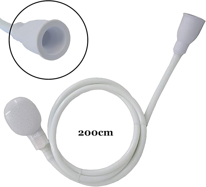 2m/6.56ft Sink Spray Hose,Portable Sink Hose Faucet Sprayer With 1Pcs Floor drain, Shampoo Sprayer Handheld Hose Faucet Shower Head Spray Hose for Bathing,Pets,Washing Hair,Rinsing Vegetables