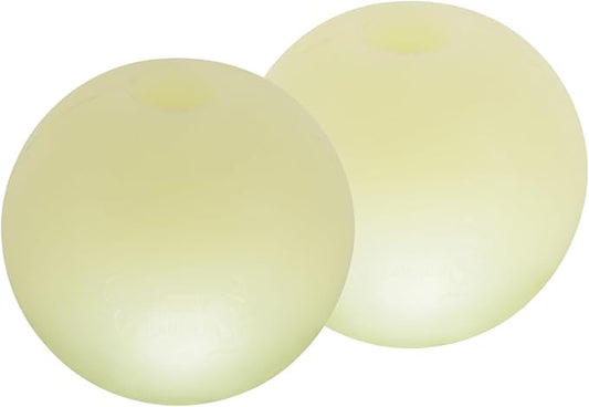 Harry Barker Glow-in-the-Dark Rubber Dog Fetch Balls, High-Bounce Interactive Toy with Safety Air Vent, 3 Inch, Launcher-Compatible