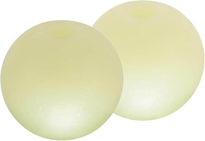 Harry Barker Glow-in-the-Dark Rubber Dog Fetch Balls, High-Bounce Interactive Toy with Safety Air Vent, 2.5 Inch, Launcher-Compatible