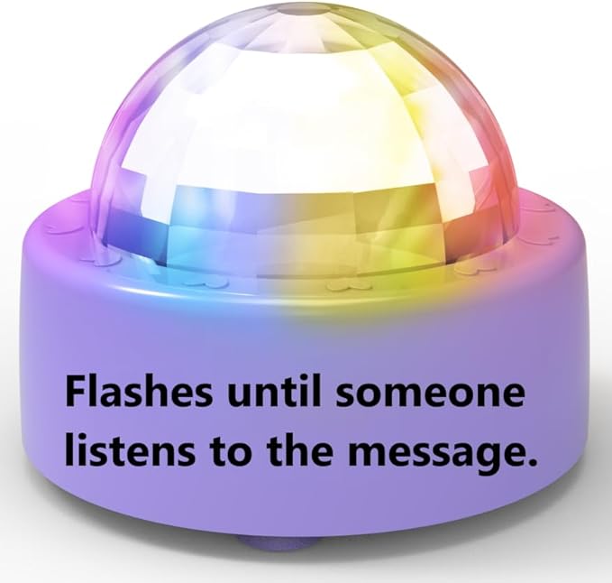Voice Recording Button: Language Development, Learning Tool, Family & Classroom Use, Communication Fun, USB Rechargeable (Set of 4)