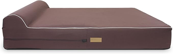 Dog Bed Chew Proof Replacement Cover for KOPEKS Memory Foam Beds - Brown - Extra Large (Jumbo Size), (KPS-1113)