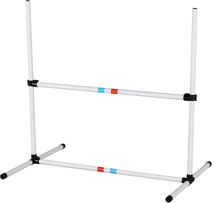 Dog Agility Training Equipment Set - Adjustable Jump Bar, Hurdles & Tunnel, Complete Dog Agility Course Kit for Outdoor Indoor Use, Easy to Assemble for Small Medium Large Dogs