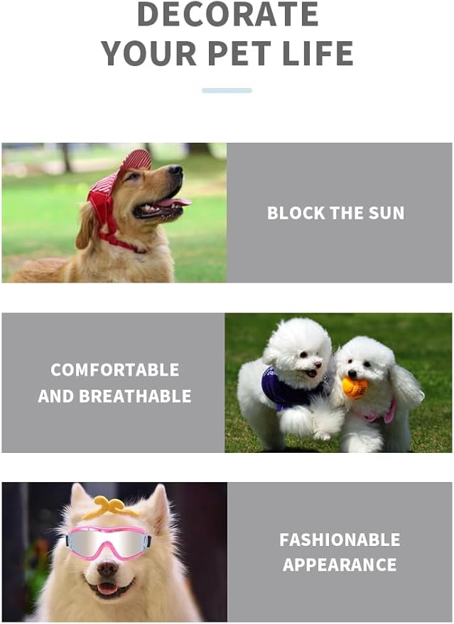 SANPLMG Dog Soft Sunglasses,Pet Goggles,Flexible Frame,Wind Proof,Dust Proof,Eye Protection,with Adjustable Straps,for Medium Dogs,for Long Snout Dogs Cycling,Ski,Motorcycle(1pack) (Pink/Dark Gray)