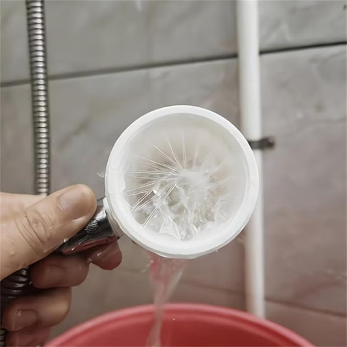 High Pressure Handheld Shower Head Multifunctional Spray Nozzle Suitable for Daily Body Cleaning and Pet Bathing Care(White)