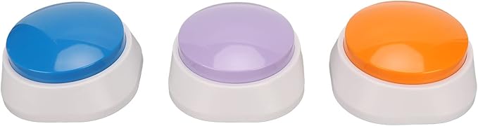 Focket Dog Communication Buttons, 30-Second Recording 6-Piece Set Dog Talking Buttons, Recordable with Six Colors for Pet Training and Interactive Play