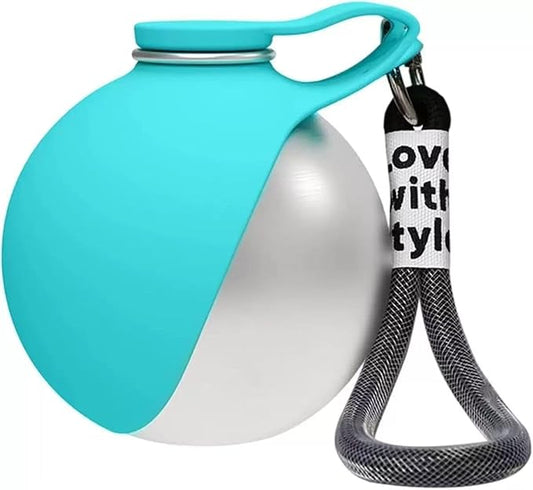 2026 New Model Pet Water Bottle-2-in-1 Portable Dog Water Bottle for Small Dogs Leak-Proof Stainless Steel Design, Ideal for Hiking, Compact Pet Drinking Bowl (Blue)