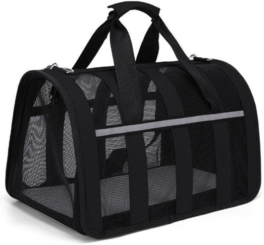 Cat, Dog Carrier, Airline Approved Pet Carrier for Cats and Dogs up to 20 Lbs, Soft, Foldable, Washable Travel Bag for Small to Medium Pets, Portable Comfortable Cat Dog Carrier for Home Outdoor Use