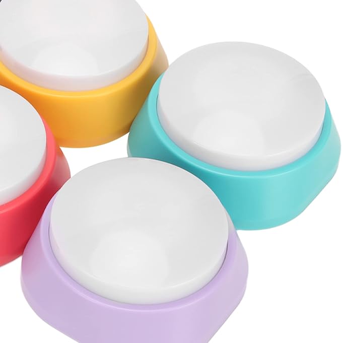 Yunseity Clear Recording, Pet Training Buzzer, Easy to Set, 30s Recordable Talking Buttons for Cats Dogs Pets, Material, 8 Packs with Multi Colors, Used for Communication