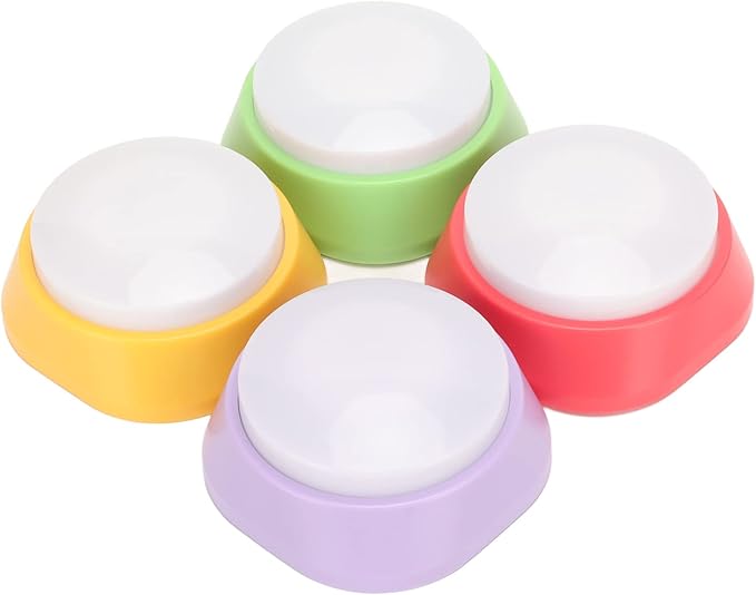 Dog Buttons Talk, Dog Talking Buttons Dog Communication Pet Training Press Buzzer 4 Pcs Voice Recording for Pet Interactive Training