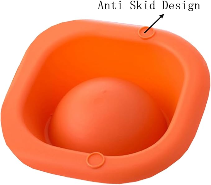 No Spill Cat Bowl Ant Proof Cat Dish for Kitten Pet Dog Small Animals Orange S