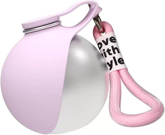 2026 New Model Pet Water Bottle-2-in-1 Portable Dog Water Bottle for Small Dogs Leak-Proof Stainless Steel Design, Ideal for Hiking, Compact Pet Drinking Bowl (Pink)