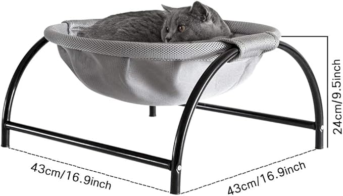 JUNSPOW Cat Bed Dedicated Replacement Net Cover Soft Durable Breathability (Grey)