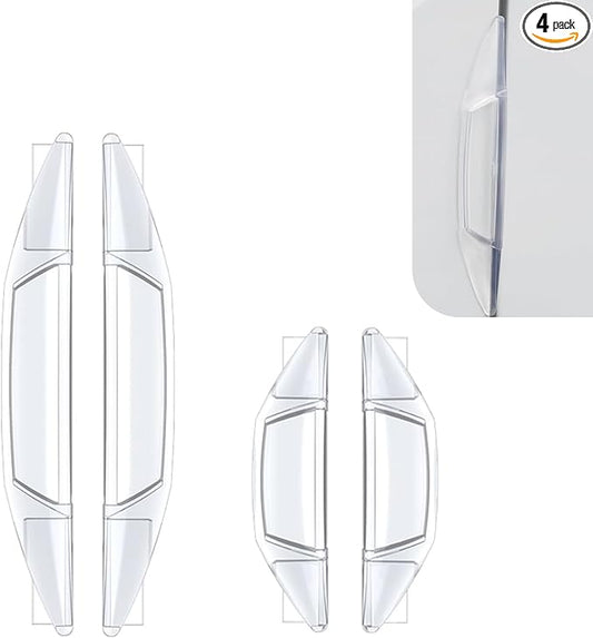 4 PCS Car Door Edge Guards, Invisible Car Doors Anti-Collision Strips, Anti-Scratch Auto Door Edge Trim Strip with Airbag-Style Protection, Universal for Most Cars (Transparent)
