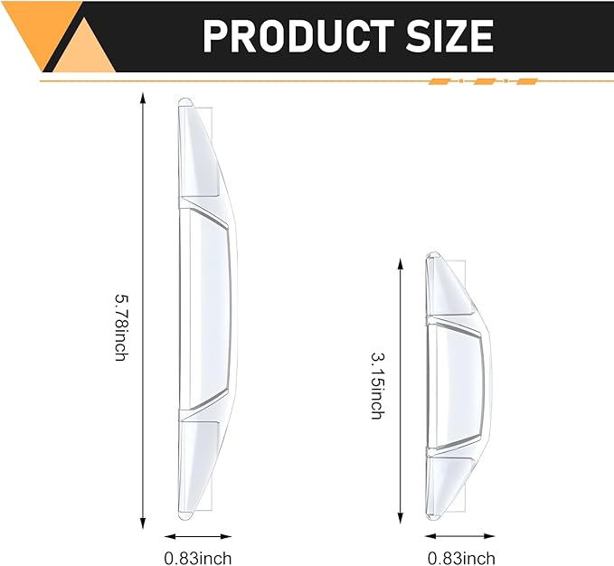 4 PCS Car Door Bumper Protectors, Anti-Collision SRS Cushioning Strip, High Elasticity Waterproof Guard Sticker, Universal Self-Adhesive Protector Trim for Door Rearview Mirror (Transparent)