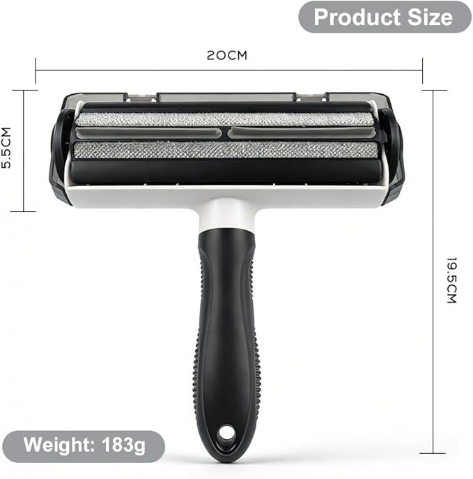Reusable Pet Hair Remover Roller for Dogs and Cats - Removes Fur from Furniture, Carpet, Couch and Clothes -Self Cleaning - Lint Roller