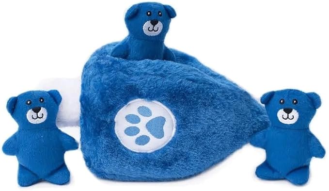 PUREPET Hanukkah Dog Toys Chanukah Holiday Themed Soft Plush Squeaker Fun Kelev Play (7" Donut)