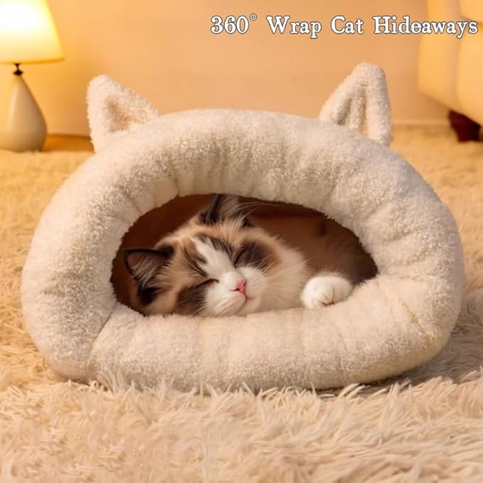 Sleeping Bag for Cats, Cozy Self Warming Cat Sleeping Bag for Indoor Cats, 360° Wrap Cat Hideaways Pet Snuggle Sack for Sleeping Relax Play (Green-2pcs)