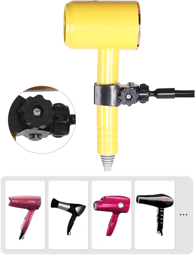 hejhncii Dog Grooming Table Hair Dryer Arm Clamp Blow Dryer Stand Holder With 360Degree Neck Hands-free Pet Grooming Accessories Pet Hair Dryer Holder Hands-free