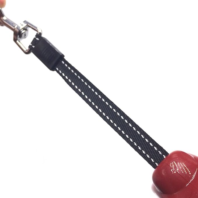 Retractable Dog Leash with Nylon Ribbon Lead for Small & Medium Breeds, Durable, No Tangle, 10-feet Long, Supports up to 25-Pound (Small, Red)