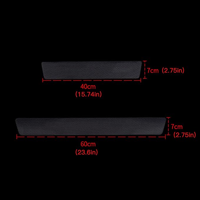 Door Sill Plate Protectors for Car - Universal Door Entry Guards Sill Scuff Cover Panel Step Protector, Welcome Pedal Protector Cover, Carbon Fiber, 4pcs/Set