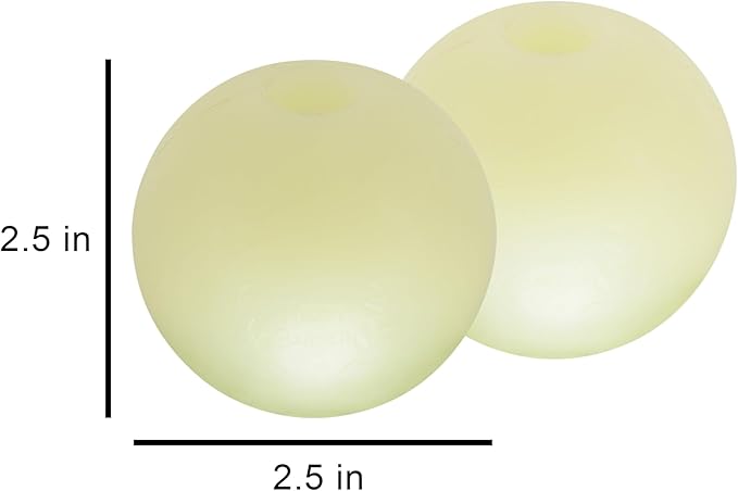 Harry Barker Glow-in-the-Dark Rubber Dog Fetch Balls, High-Bounce Interactive Toy with Safety Air Vent, 2.5 Inch, Launcher-Compatible