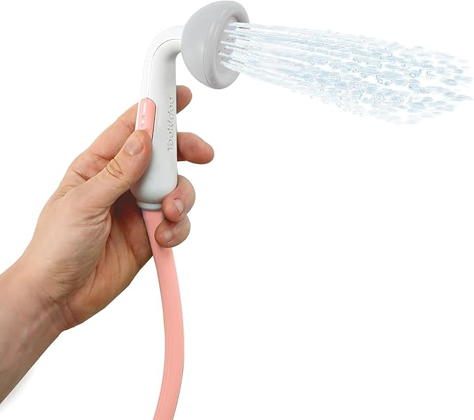 Yookidoo Baby Bath Shower Head - Elephant Bath Toy and Trunk Spout Rinser - for Newborn Babies in Tub Or Sink (Pink)