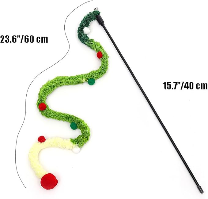 IUHKBH Plush Cat Wands, 3 PCS Charm Teaser Toys Interactive Cat Stick Colorful Teaser Wands for All Breed Sizes