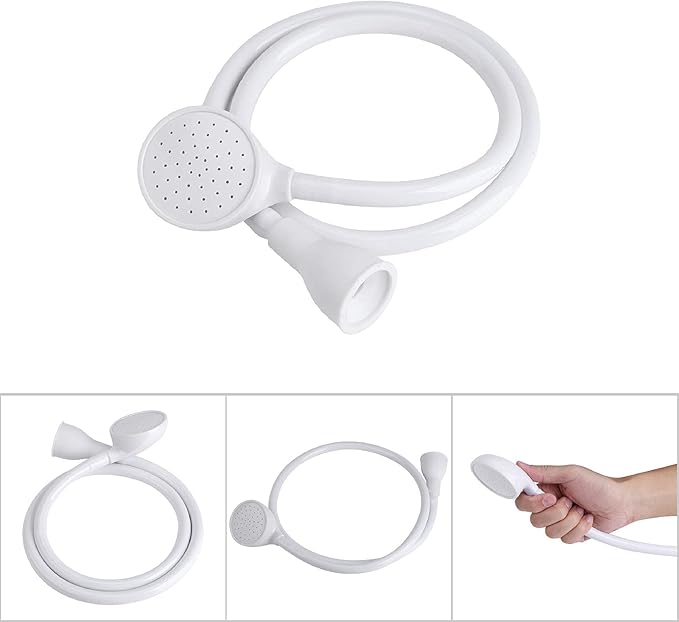 Haofy Pet Shower Spray Head Hose Faucet Attachment for Pet Washing Cat Dog Bathing with Lightweight Flexible Design for Standard Taps Grooming Barber Shop (Single Sided)