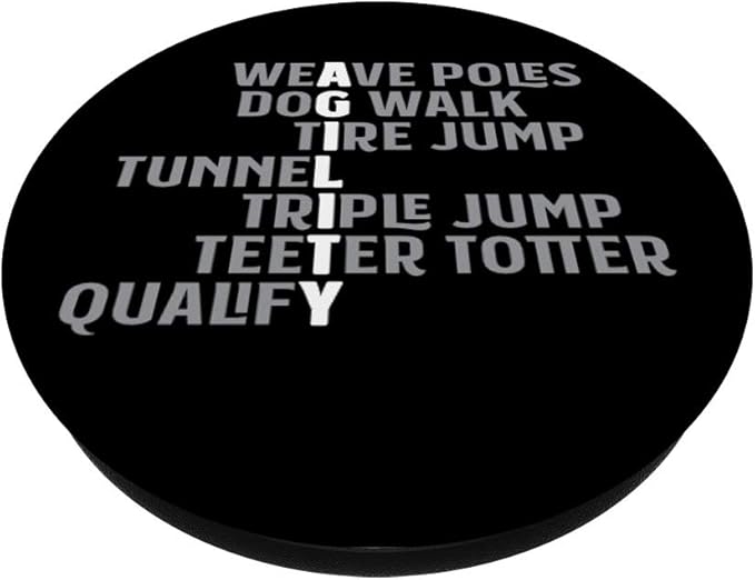 Canine Agility Acrostic Poem Gift For Dog Agility Handler PopSockets Grip and Stand for Phones and Tablets
