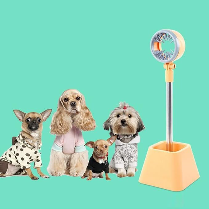 Mikikit Pet Hair Dryer Holder Rotation Dog Dryer Stand Hair Tool Organizer Stainless Steel Pp