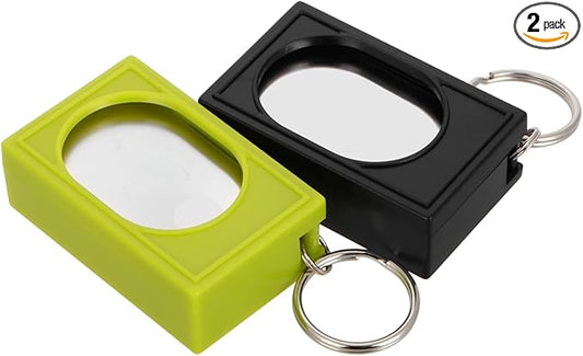2pcs Portable Square Box Training Clicker Puppy Clicker Trainer for Dogs Cats Birds Lizards Fish Aid for Indoor Use (Black+Green)