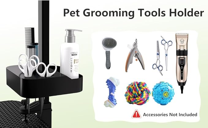 Professional Dog Pet Grooming Table Adjustable Heavy Duty Portable w/Arm & Noose & Mesh Tray (36", Blue)