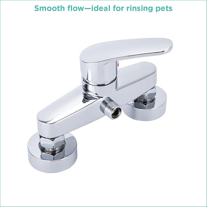 GROOMER ESSENTIALS Lever Faucet for Grooming Tubs with 6" Center Mounts Compatible Walk-in Tubs, Ideal for Dog Nail Trimmers, Kitchen Essentials, and Kitchen Gadgets